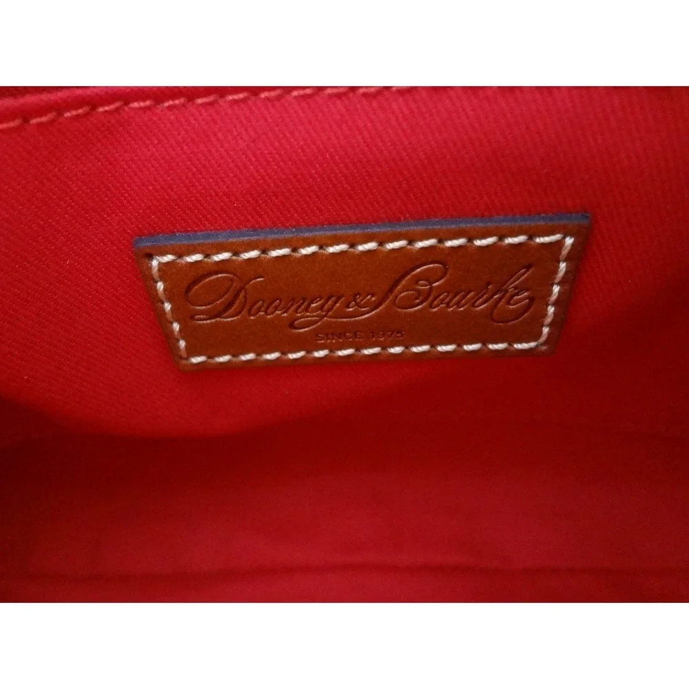 Dooney & Bourke Pebble Leather Zip Crossbody Bag Midnight‎ Blue/Brown NWT